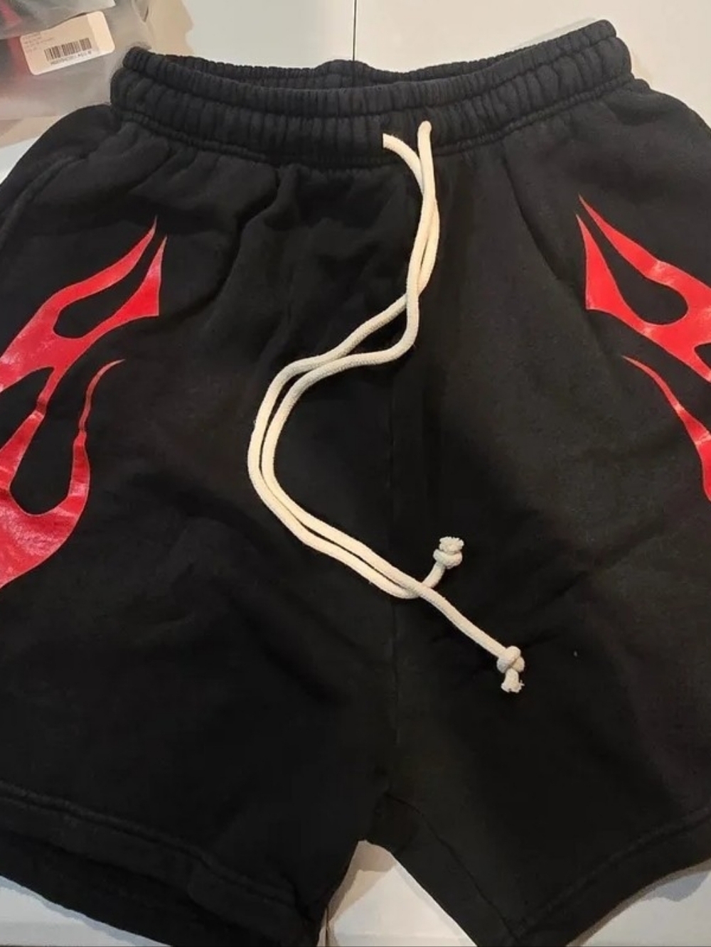Hellstar Black and Red Gel Flame Shorts sz XL (fits 2XL,XXL). New.